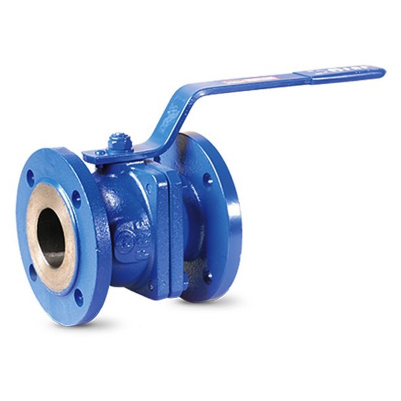 Кран шаровой DN 20 PN 16 чугунный 120мм уплотнение PTFE фланцевый FAF 1100020 -1
