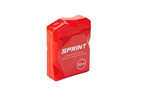 сантехническая нить для герметизации резьбы Sprint 50м в многоразовом боксе блистер купить в Уфе | "Проконсим"