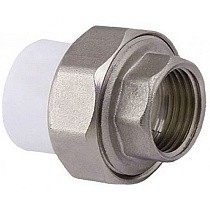 Муфта комбинированная ПП 32-1/2'' PN 25 разъёмная с внутренней резьбой белая PlasticPro купить в Уфе | "Проконсим"