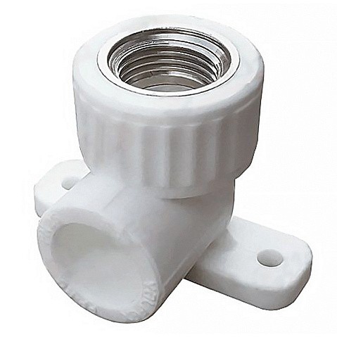 Угольник установочный ПП 20-1/2'' PN 25 с внутренней резьбой белый VALFEX  купить в Уфе | "Проконсим"