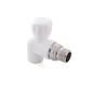 Кран шаровой для радиатора ПП 25-3/4'' PN 25 угловой с американкой белый РТП 10589 купить в Уфе | "Проконсим"