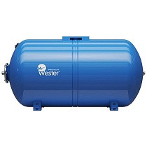 Гидроаккумуляторы для водоснабжения DN 25 PN 10 горизонтальные голубые WESTER купить в Уфе | "Проконсим"