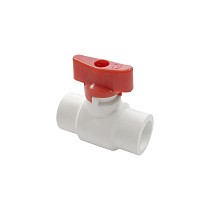 Краны шаровые ПП DN 20-25 PN 25 полупроходные белые с красной ручкой Valfex купить в Уфе | "Проконсим"