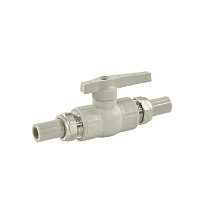 Краны шаровые ПП DN 20-32 PN 25 с двусторонним разъемным соединением серые Valfex купить в Уфе | "Проконсим"