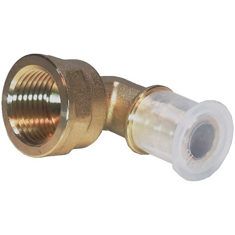 Угольник латунный для PEX труб 20-1/2'' с внутренней резьбой под надвижную гильзу Hipex типS HFWS00058 купить в Уфе | "Проконсим"