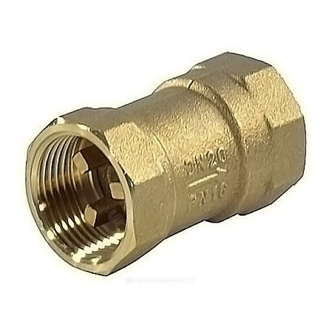Клапан латунный обратный пружинный DN 25 PN 10, муфтовый, пластиковый шток купить в Уфе | "Проконсим"