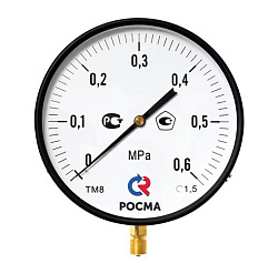  Манометр Росма ТМ-810Р.00 котловый, 250мм, 0-0.25МПа, резьба M20x1,5, радиальный, класс точности 1,5 (930093048) со склада Проконсим в Уфе