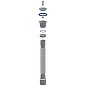 Сифон гофрированный Unicorn D220Р, 40х50 гибкий отвод, 1 1/2'' х40 пластиковая чашка, 800мм купить в Уфе | "Проконсим"