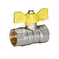 Кран латунный Temper серия 83 DN25 PN40 никелированный газовый бабочка м-м ГОСТ Р 59553 купить в Уфе | "Проконсим"