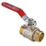 Кран латунный шаровой MVI AquaHit BV.316.04 DN 15 PN 25 рычаг штуцер-штуцер полнопроходной никелированный купить в Уфе | "Проконсим"
