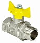 Краны латунные шаровые газовые 11Б27фт1М DN 15-32 PN 40 никелированные бабочка муфта-штуцер Valfex.278 Standart ГОСТ Р 59553 купить в Уфе | "Проконсим"