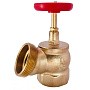 Клапан пожарный латунный угловой 125гр. DN 50-65 PN 16 КПЛ муфта-штуцер с удлиненным шпинделем Апогей купить в Уфе | "Проконсим"