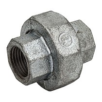  Американка чугунная DN 15-50 PN 16 оцинкованная муфта-муфта с плоской прокладкой Fittex Plus Ду   Дн 50 2" Ру  соед. (215500320) со склада Проконсим в Уфе