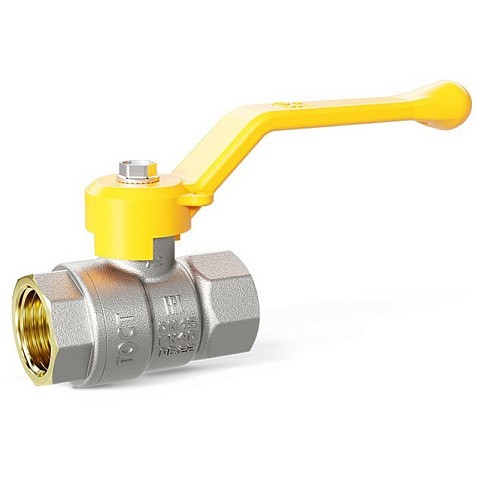 Кран латунный шаровой LD Pride GAS DN40 PN 25 никелированный рычаг муфта-муфта купить в Уфе | "Проконсим"