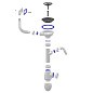 Сифон для мойки Unicorn В430V, без отвода, 3 1/2'' х40 с отводом для стиральной машины, прямоугольный перелив купить в Уфе | "Проконсим"