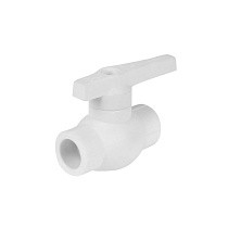 Краны шаровые ПП BASE DN 20-63 PN 25 белые PlasticPro купить в Уфе | "Проконсим"