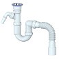Сифон для умывальника Unicorn Y320V, 40х50 гибкий отвод, 1 1/2'' х40 чаша из нержавеющей стали с отводом для стиральной машины купить в Уфе | "Проконсим"
