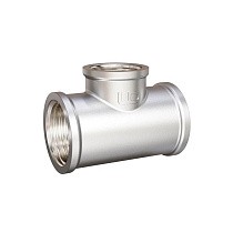  Тройники латунные DN 15-50 PN 40 никелированные муфта-муфта-муфта LD Pride Ду  Дн 50х2" Ру  соед. (930270061) со склада Проконсим в Уфе