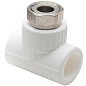 Тройник комбинированный ПП 20-1/2'' PN 25 с накидной гайкой белый РТП 14269 купить в Уфе | "Проконсим"
