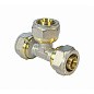 Тройник латунный для PEX труб 20-20-16 PN 10 обжимной никелированный Valfex VF.331.N  купить в Уфе | "Проконсим"