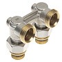 Узел нижнего подключения DN 20 угловой двухтрубный 20-1/2'' никелированный с ниппелем штуцерхштуцер РИДАН 003L0394R купить в Уфе | "Проконсим"