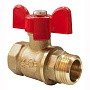 Кран латунный шаровой Valfex Optima.218.L0B1 11Б27фт1М DN 20 PN 25 муфта-штуцер бабочка купить в Уфе | "Проконсим"