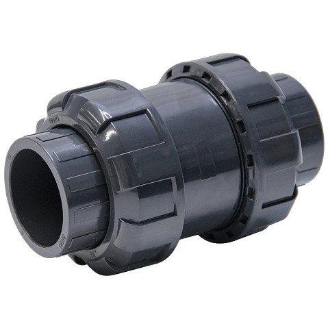 Клапан обратный пружинный НПВХ DN 75 уплотнение EPDM черный Aquaviva SHV075 купить в Уфе | "Проконсим"