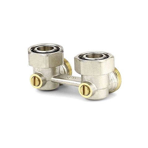 Узелы нижнего подключения VARMEGA VM140 DN20 угловой двухтрубный 3/4''x3/4'' евроконус муфта-штуцер купить в Уфе | "Проконсим"