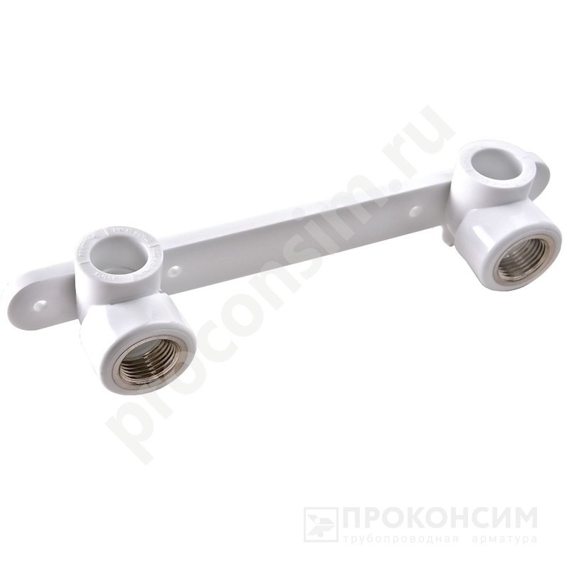 Цена по запросу.  . Угольник установочный ПП 25-1/2'' двойной белый РВК 32008 (930659322) со склада Проконсим в Уфе