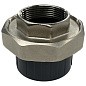 Муфта разборная НПВХ DN 50-1 1/2" PN 16 клеевая с внутренней латунной резьбой черная Aquaviva AQVBBD50F купить в Уфе | "Проконсим"