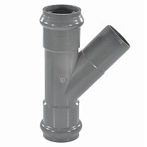 Тройники НПВХ раструбные SDR26 45гр. DN 110-160 PN 10 Хемкор купить в Уфе | "Проконсим"