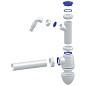 Сифон для умывальника Unicorn А510V, 40х40 прямой отвод, 1 1/2'' х40 с отводом для стиральной машины преходник 40х32 купить в Уфе | "Проконсим"
