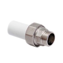 Муфты ПП трубные разъёмные DN 20-40 PN 25 с наружной резьбой американка белые Valfex купить в Уфе | "Проконсим"