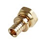 Муфта латунная для PEX труб 16-1/2'' под надвижную гильзу c накидной гайкой MVI SF.624.0404 купить в Уфе | "Проконсим"
