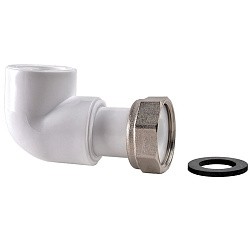  Угольник ПП с накидной гайкой 25-3/4'' PN 25 белый РВК 32270 (930659319) со склада Проконсим в Уфе