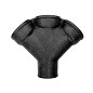 Крестовина ЧК (чугунная канализация) косая 45гр. Дн 100-100-100 купить в Уфе | "Проконсим"