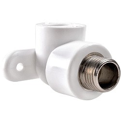  Угольник установочный ПП 16-1/2'' PN 25 белый РВК 21012 (930659308) со склада Проконсим в Уфе