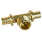 Тройник латунный для PEX труб 16-1/2''-16 PN 16 S-2,2мм под надвижную гильзу Valfex VF.433.AF купить в Уфе | "Проконсим"