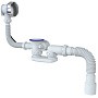 Сифон для ванны Unicorn S102, 40х50 гибкий отвод, 1 1/2'' х40 чаша из нержавеющей стали, круглый перелив купить в Уфе | "Проконсим"