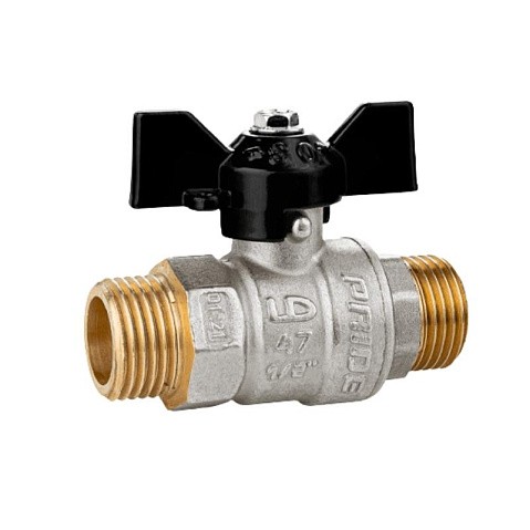 Краны латунные шаровые DN 15-25 PN 40 никелированные бабочка штуцер-штуцер LD Pride 47.304 купить в Уфе | "Проконсим" Краны латунные шаровые DN 15-25 PN 40 никелированные бабочка штуцер-штуцер LD Pride 47.304 купить в Уфе | "Проконсим"