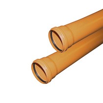  Трубы Valfex DN 110 для наружной канализации рыжие с раструбом  исп. . (930023014) со склада Проконсим в Уфе