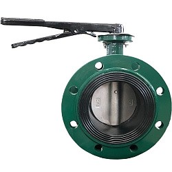  Затвор чугунный поворотный дисковый Ду80 Ру16 GALA WH2123080L 930125452 соед. фланцевое (930125452) со склада Проконсим в Уфе