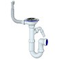 Сифон для мойки Unicorn Y431V, 3 1/2'' х40 без отвода, чаша из нержавеющей стали с отводом для стиральной машины, круглый перелив купить в Уфе | "Проконсим"
