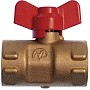 Кран латунный шаровой 11Б27п(М)2 DN 15 PN 16 трёхходовой под манометр G1/2''хG1/2'' муфта-муфта бабочка Пензапромарматура