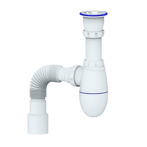 Сифон для мойки Unicorn В220, 40х50 гибкий отвод, 1 1/2'' х40 чаша из нержавеющей стали купить в Уфе | "Проконсим"