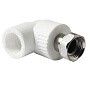 Угольник комбинированный ПП 25-3/4'' PN 25 с накидной гайкой белый Pro Aqua PA29214 купить в Уфе | "Проконсим"