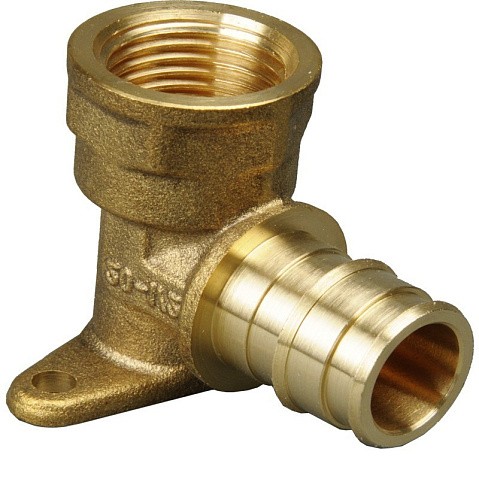 Угольник латунный для PEX труб 16-1/2'' PN 10 OP под надвижную гильзу с внутренней резьбой ONE PLUS купить в Уфе | "Проконсим"