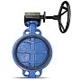 Затвор дисковый поворотный DN 350 PN 16 чугунный с диском из чугуна межфланцевый редуктор FAF 3550350D купить в Уфе | "Проконсим"