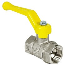 Краны латунные шаровые газовые 11Б27фт1М DN 15-50 PN 25-40 никелированные рычаг муфта-муфта Valfex.271 Standart ГОСТ Р 59553 купить в Уфе | "Проконсим"