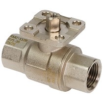 Краны латунные шаровые двухходовые DN 15-50 PN 25-40 никелированные под привод РИДАН AMZ-112R купить в Уфе | "Проконсим"